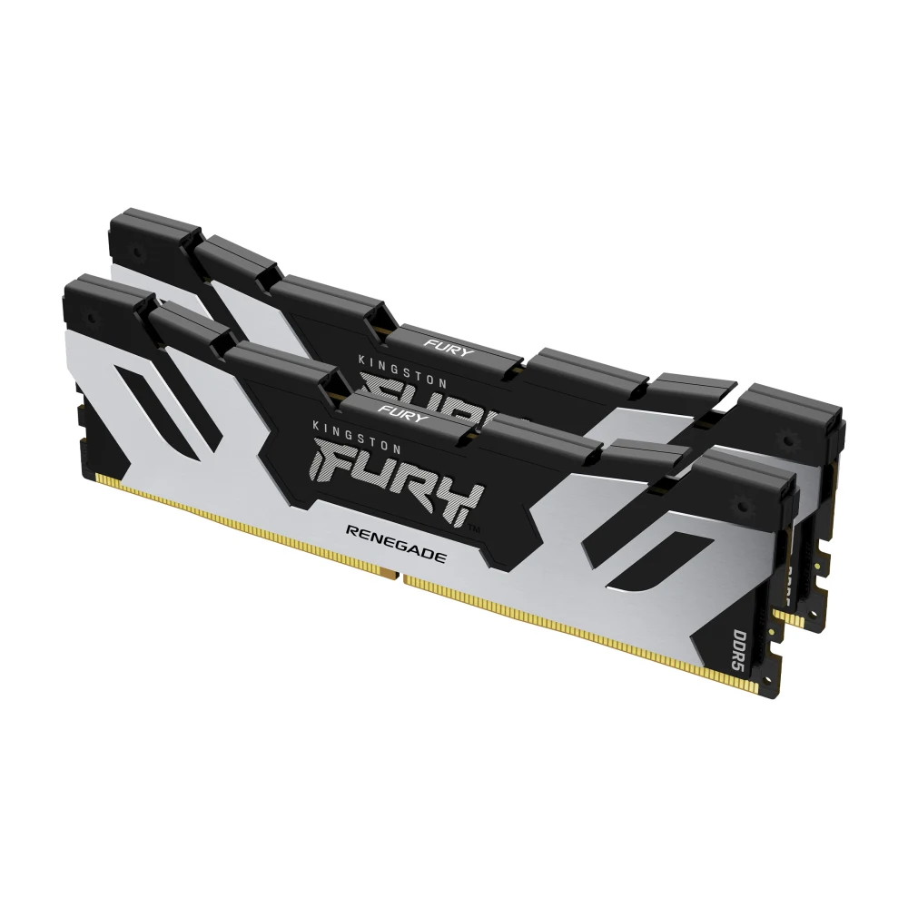 Kingston FURY Renegade KF564C32RSK2-32 32GB (2x 16GB) DIMM System Memory, 6400MHz, DDR5, CL32, Silver, Intel XMP