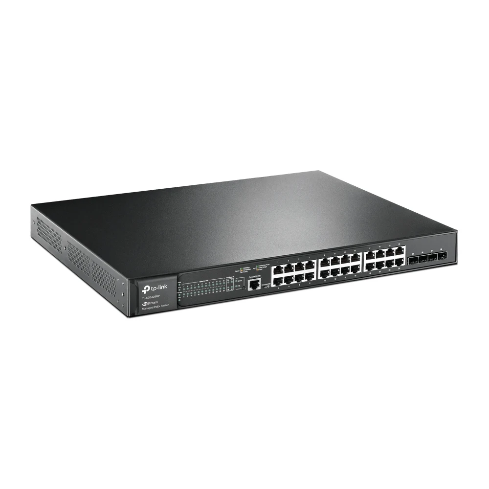 TP-Link JetStream TL-SG3428MP 28-Port Metal Gigabit L2+ Managed Switch with 24-Port PoE+ (384W)