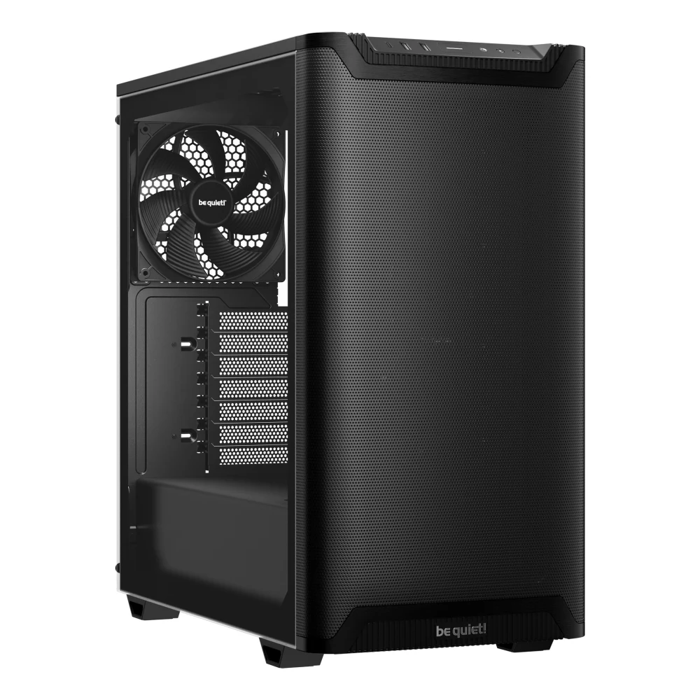 be quiet! Pure Base 501 Airflow Window Black ATX Mid Tower Case with USB-A, USB-C, 2 x Pure Wings 2 140mm Black PWM Fans, Sleek Front Panel and Airflow Cover