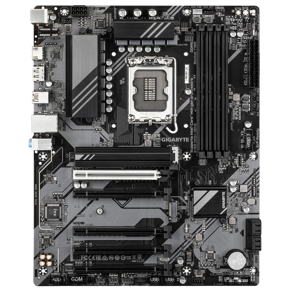 Gigabyte B760 DS3H GEN5 Intel 1700 Socket Motherboard, ATX, 4x DDR5 Slots, 2x M.2 Sockets, GbE LAN, 1x DisplayPort / 1x HDMI Port