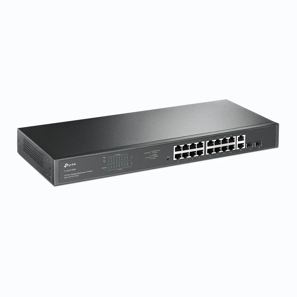 TP-Link TL-SG1218MP 18-Port Metal Gigabit Rackmount PoE Switch with 16 PoE+ (250W)