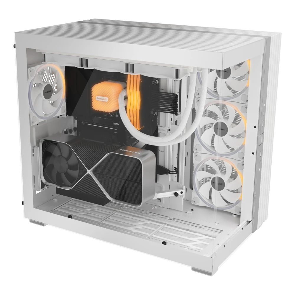 be-quiet! Light Base 900 FX, White, Full Tower E-ATX Case, Massive ARGB LED Strip, Full Windowed Design, 4 Light Wings 140mm PWM fans included
