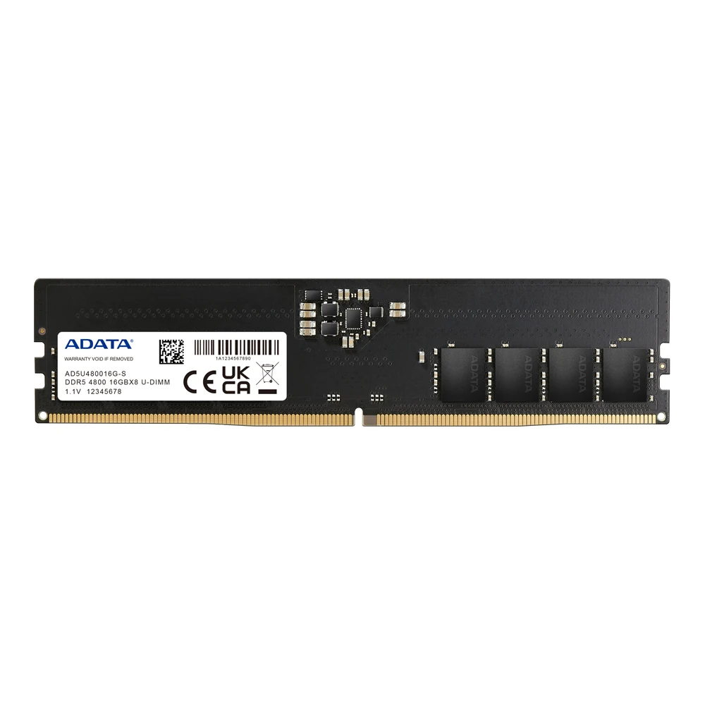 Adata AD5U480016G-S 16GB U-DIMM System Memory DDR5, 4800MHz, 1 x 16GB