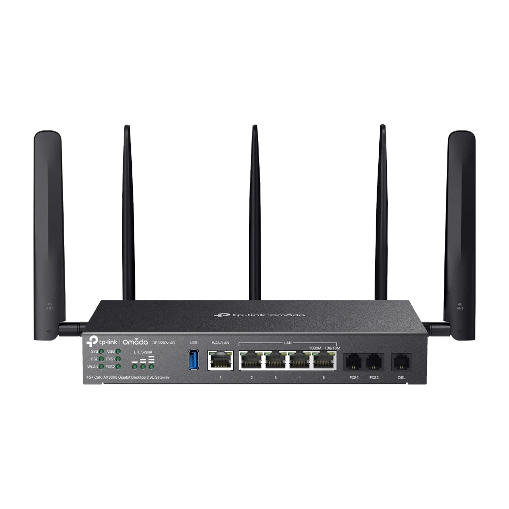 TP-Link Omada DR3650v-4G  AX3000 Wi-Fi 6 Gigabit Desktop DSL Gateway