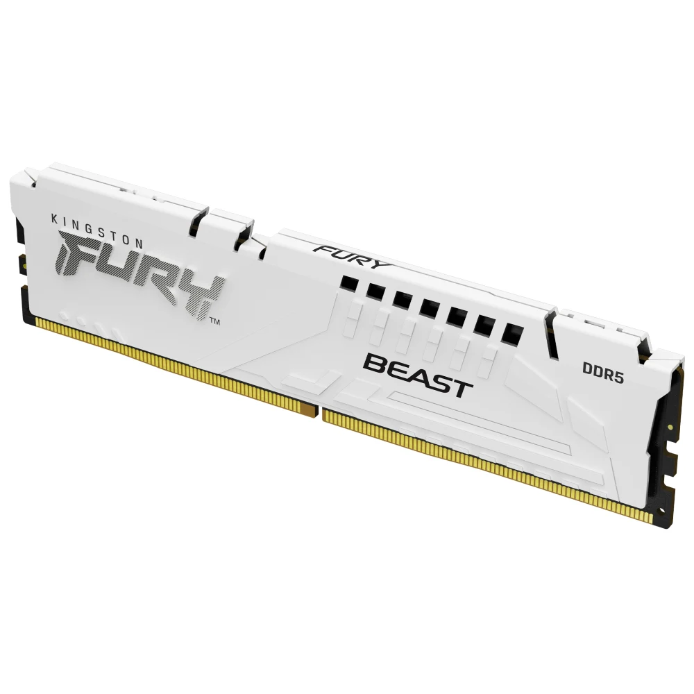 Kingston FURY Beast KF560C36BWE2-16 16GB (1x 16GB) DIMM System Memory, 6000MHz, DDR5, CL36, White, Intel XMP, AMD EXPO