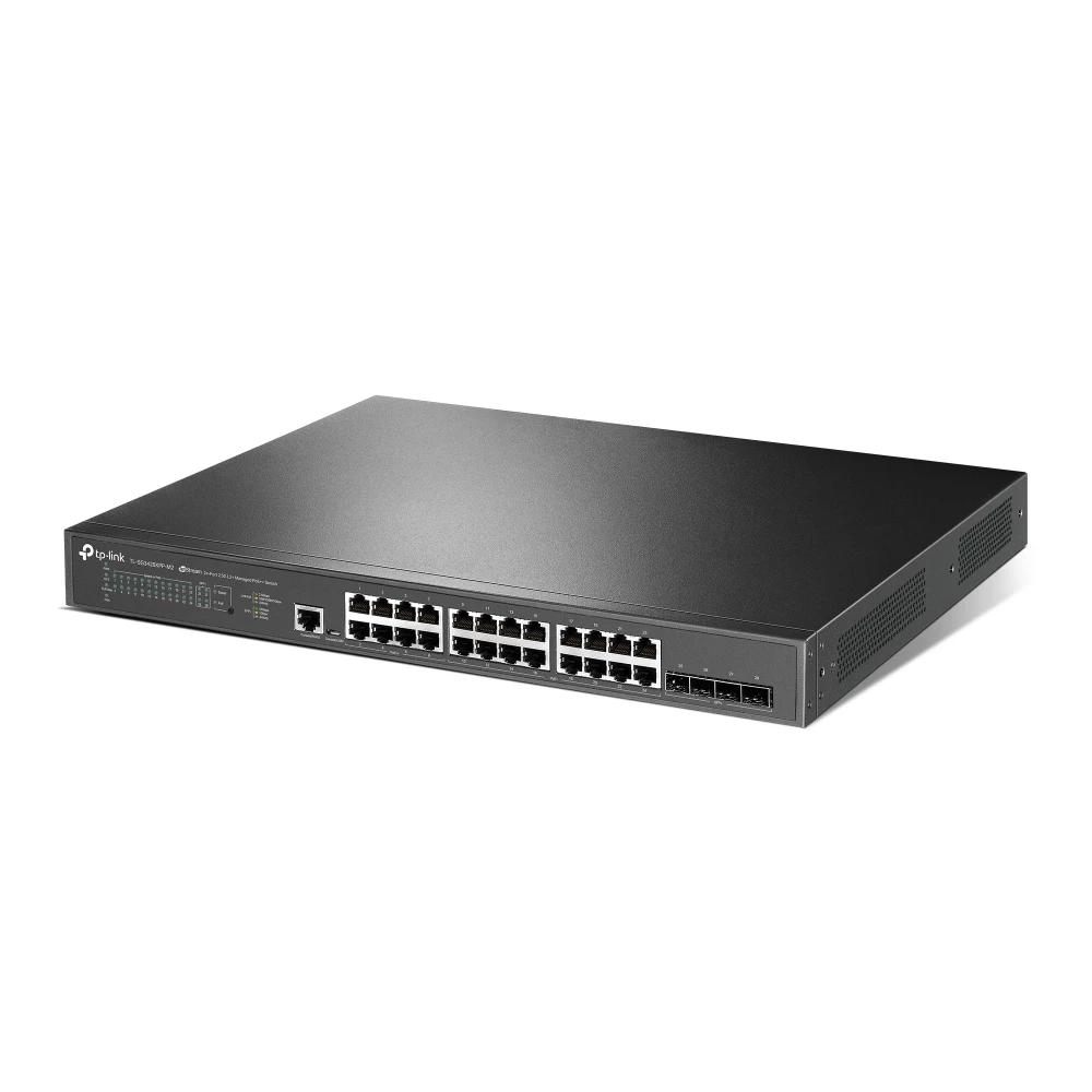 TP-Link JetStream TL-SG3428XPP-M2 V1 - Switch - L2+ - Managed - 16 x 10/100/1000/2.5G (PoE+) + 8 x 10/100/1000/2500 (PoE++) + 4 x 10 Gigabit SFP+ - rack-mountable - PoE++ (500 W)