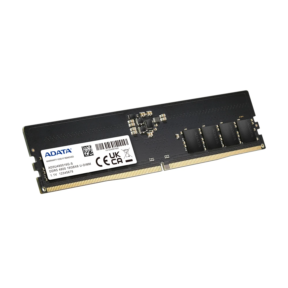 Adata AD5U480016G-B 16GB U-DIMM System Memory DDR5, 4800MHz, 1 x 16GB Bulk