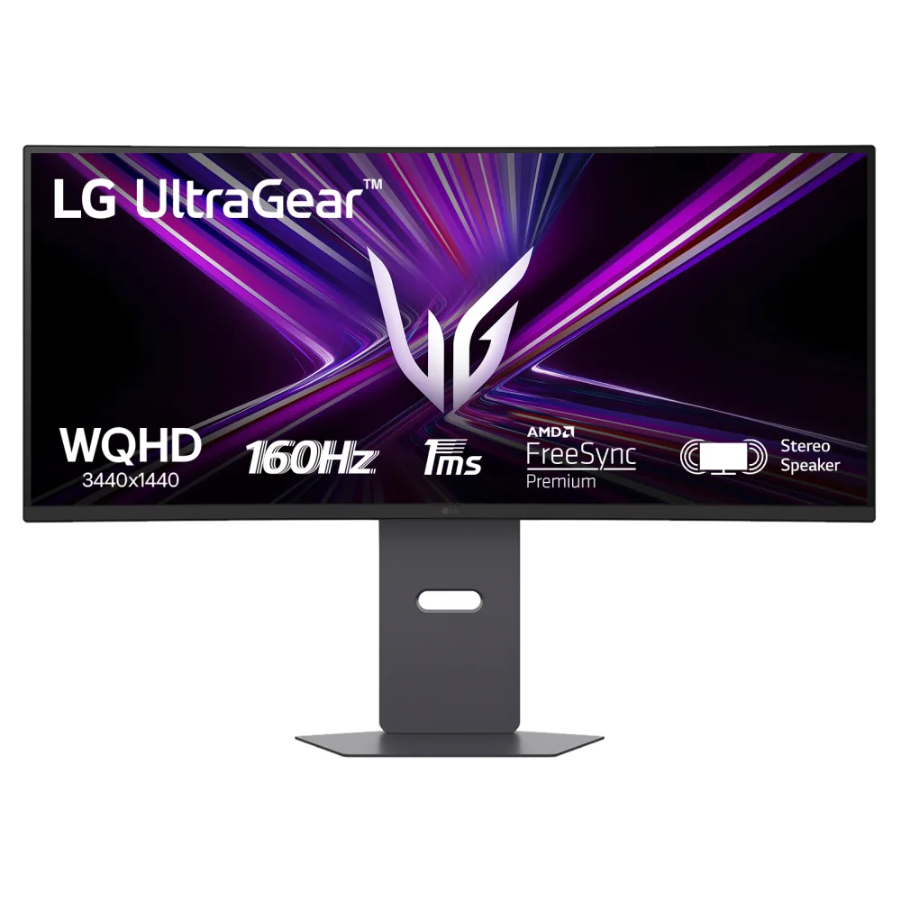 LG UltraGear 34G600A-B - LED monitor - gaming - curved - 34" - 3440 x 1440 UWQHD @ 160 Hz - VA - 300 cd/m² - 4000:1 - HDR10 - 1 ms - 2xHDMI, DisplayPort - speakers