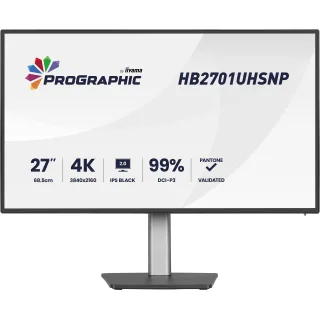 Iiyama ProGraphic HB2701UHSNP-B1 - LED monitor - 27" - 3840 x 2160 4K @ 60 Hz - IPS Black 2.0 - 450 cd/m² - 3000:1 - 4 ms - HDMI, DisplayPort, USB-C - speakers - black, matte