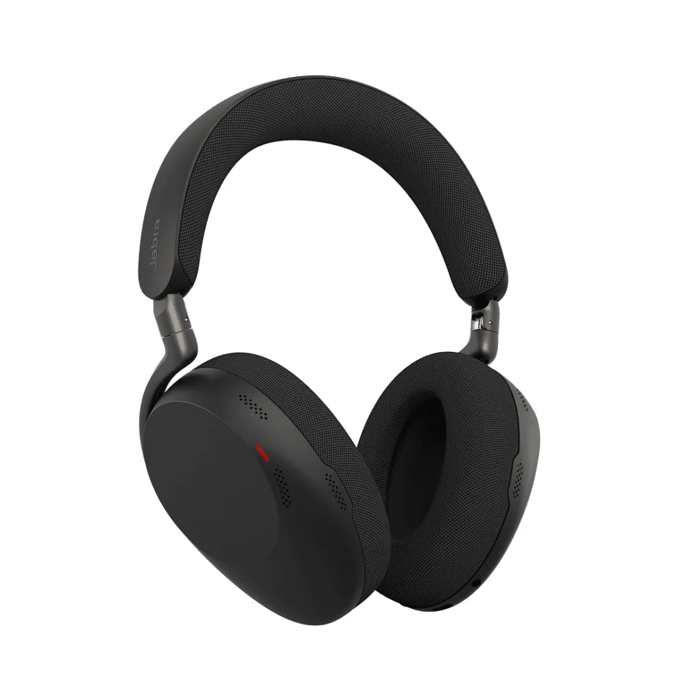 Jabra Evolve3 85 MS - Headset - full size - Bluetooth - wireless - active noise cancelling - 3.5 mm jack, USB-A via Bluetooth adapter - noise isolating - black - with wireless charging pad - Certified for Microsoft Teams