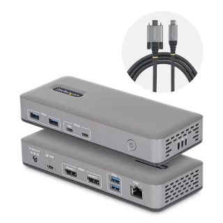 Startech - Docking station - for laptop - USB-C 3.2 Gen 2 - 2 x DP - 1GbE - United Kingdom, Europe
