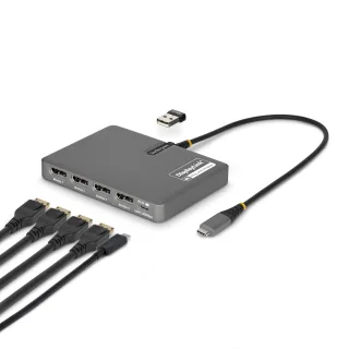 Startech - Docking station - USB-C / Displayport - 4 x DP - TAA Compliant