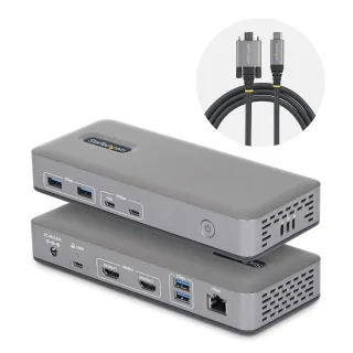 Startech - Docking station - for laptop - USB-C 3.2 Gen 2 - 2 x HDMI - 1GbE - United Kingdom, Europe