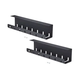 Startech - Cable management tray - power bar holder - under-desk mountable - black - 53 cm - TAA Compliant (pack of 2)