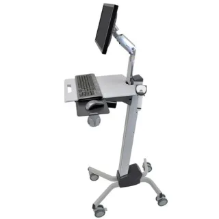 Ergotron Neo-Flex LCD Cart - Cart for LCD display / keyboard / mouse / bar code scanner / CPU - plastic, aluminium, steel - two-tone grey - screen size: up to 22