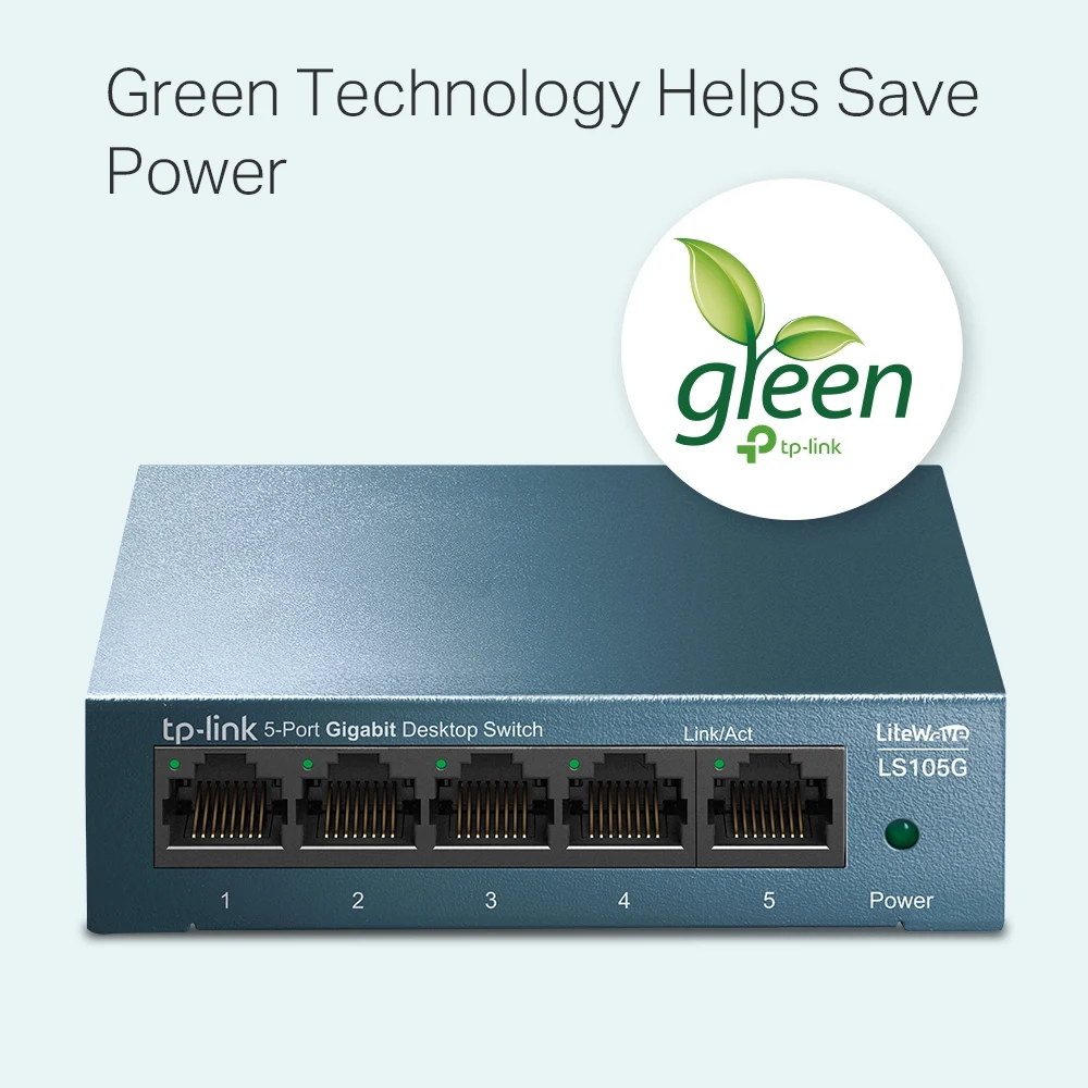 TP-Link LiteWave LS105G - Switch - unmanaged - 5 x 10/100/1000 - desktop - AC 220 V