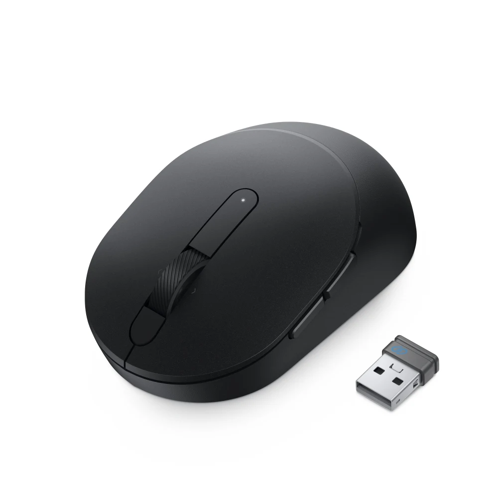 Dell MS5120W - Mouse - optical - 7 buttons - wireless - 2.4 GHz, Bluetooth 5.0 - black - with 3 years NBD Advance Exchange