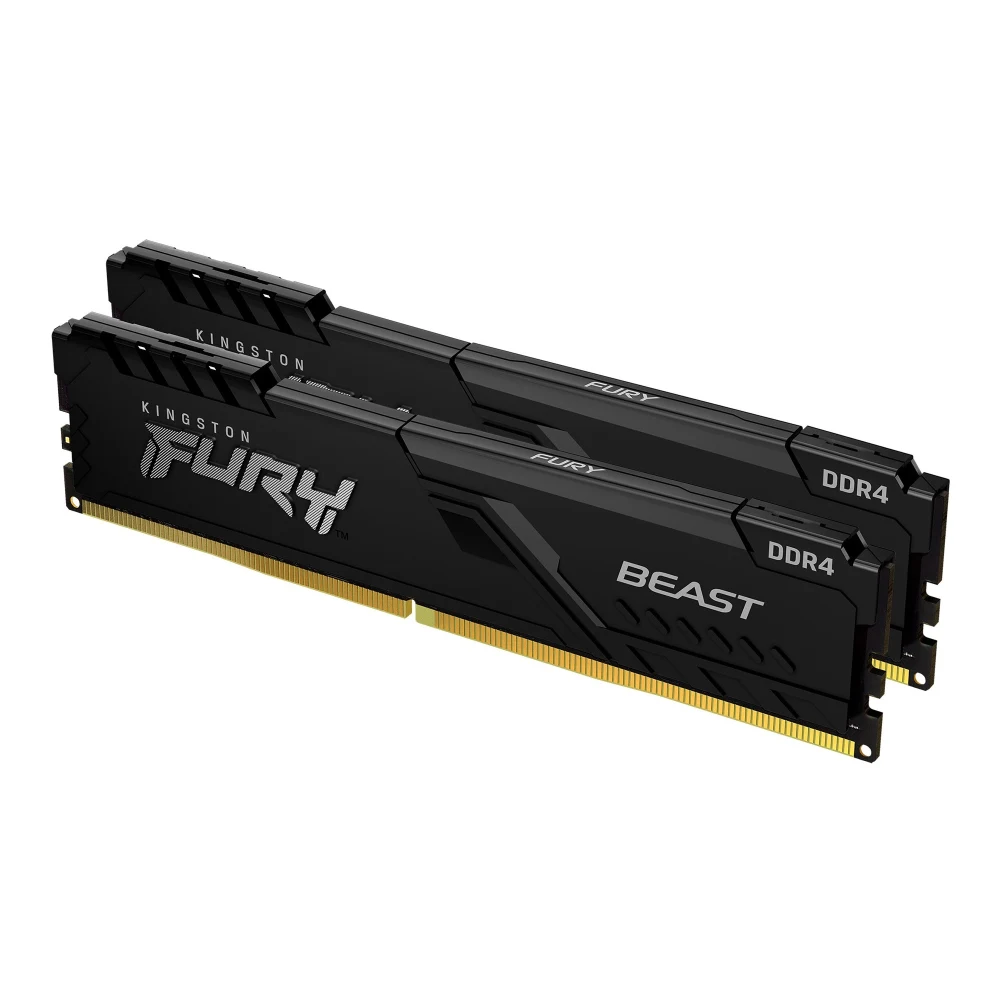 Kingston FURY Beast - DDR4 - kit - 16 GB: 2 x 8 GB - DIMM 288-pin - 3200 MT/s / PC4-25600 - CL16 - 1.35 V - unbuffered - non-ECC - black