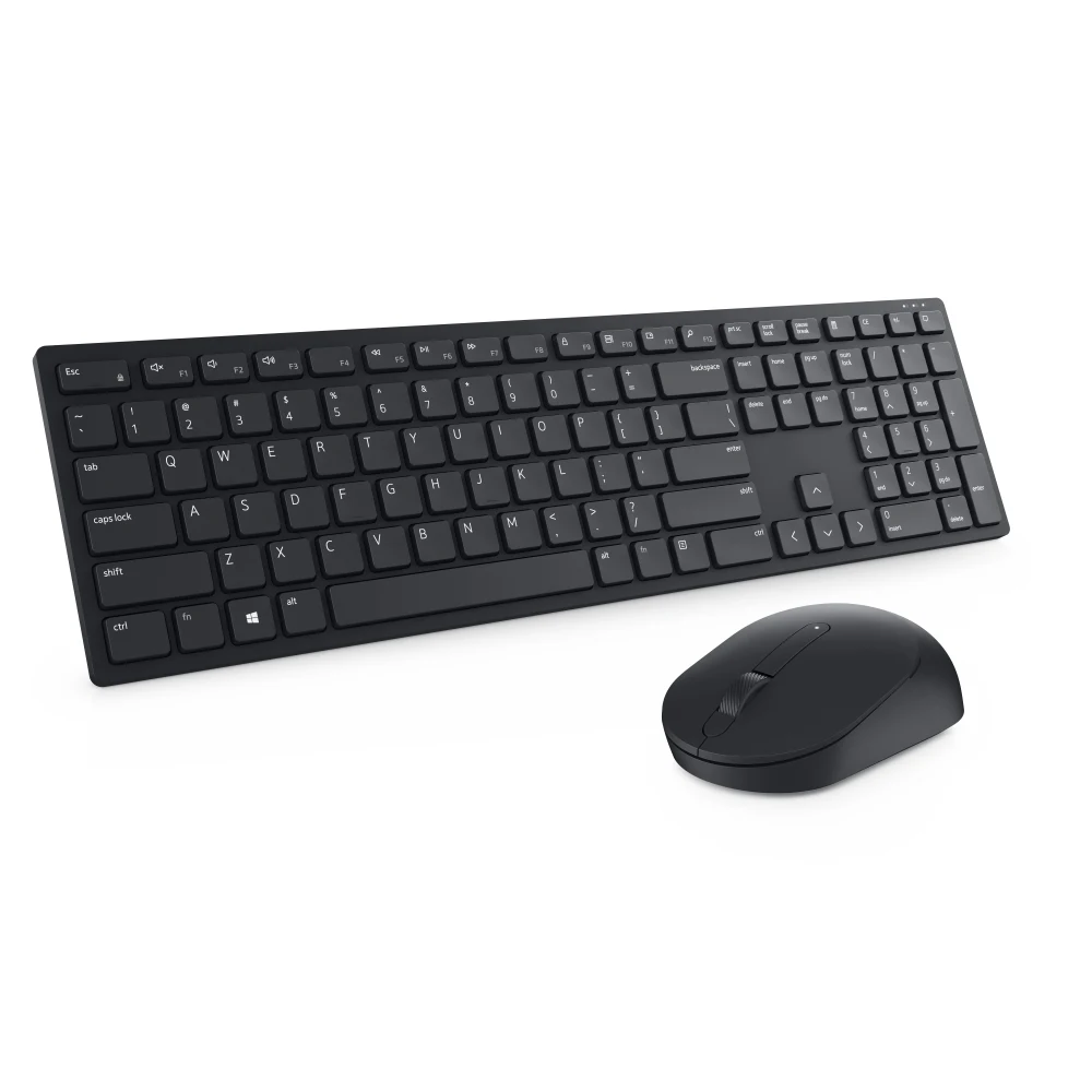 Dell Pro KM5221W - Keyboard and mouse set - wireless - 2.4 GHz - QWERTY - UK - black - with 3 years NBD Advance Exchange
