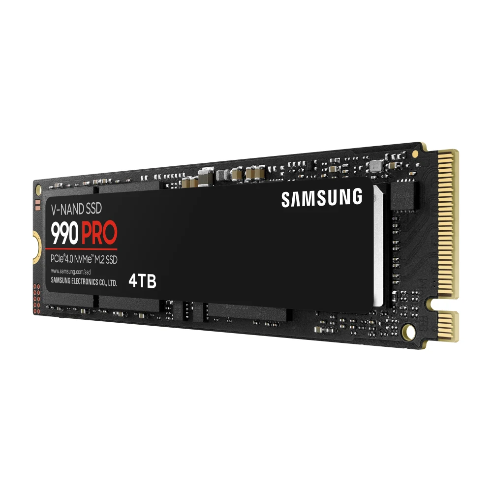 Samsung 990 PRO(MZ-V9P4T0BW ) 4TB NVMe SSD, PCIe Gen4, M.2 Interface, 2280, Read 7450 MB/s, Write 6900 MB/s, 5 Year Warranty