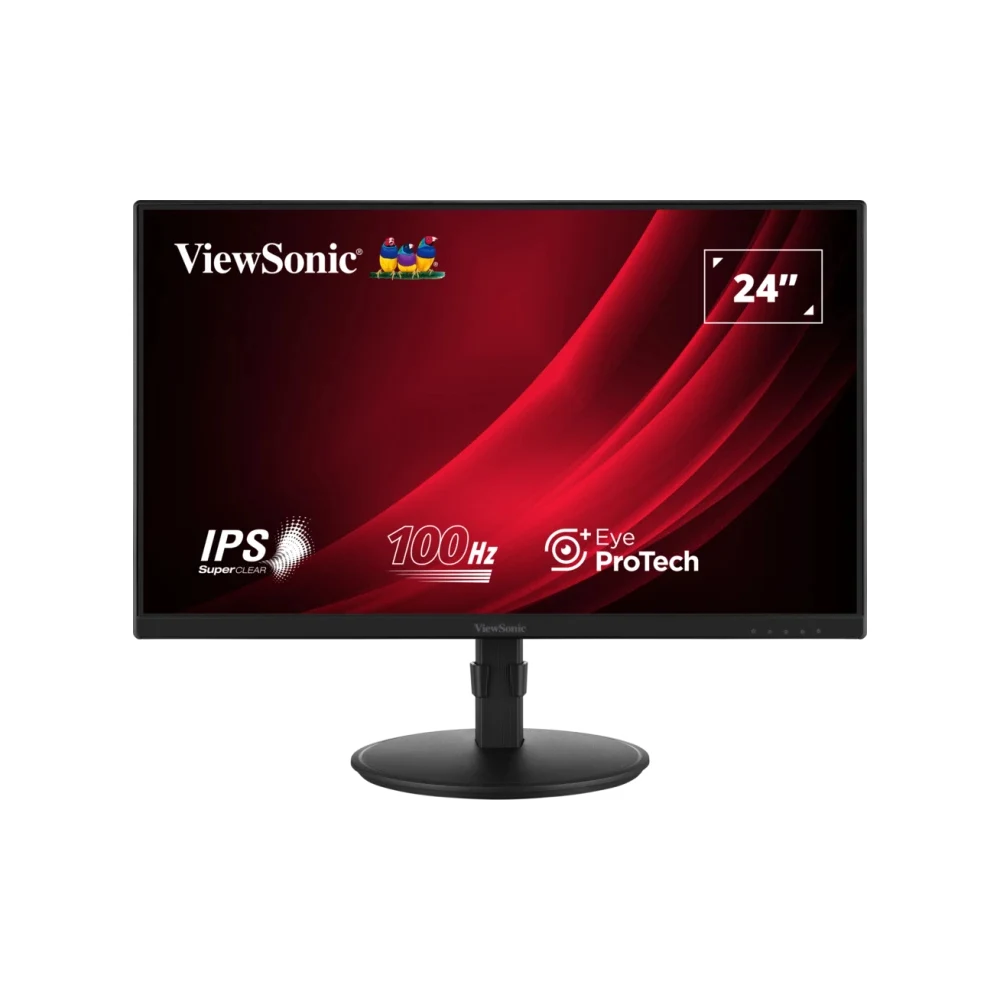 ViewSonic VA2408-HDJ - LED monitor - 24" - 1920 x 1080 Full HD (1080p) @ 100 Hz - IPS - 250 cd/m - 1300:1 - 5 ms - HDMI, VGA, DisplayPort