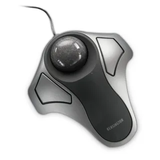 Kensington Orbit Optical Trackball - Trackball - optical - 2 button(s) - wired - PS/2, USB - black, metallic silver