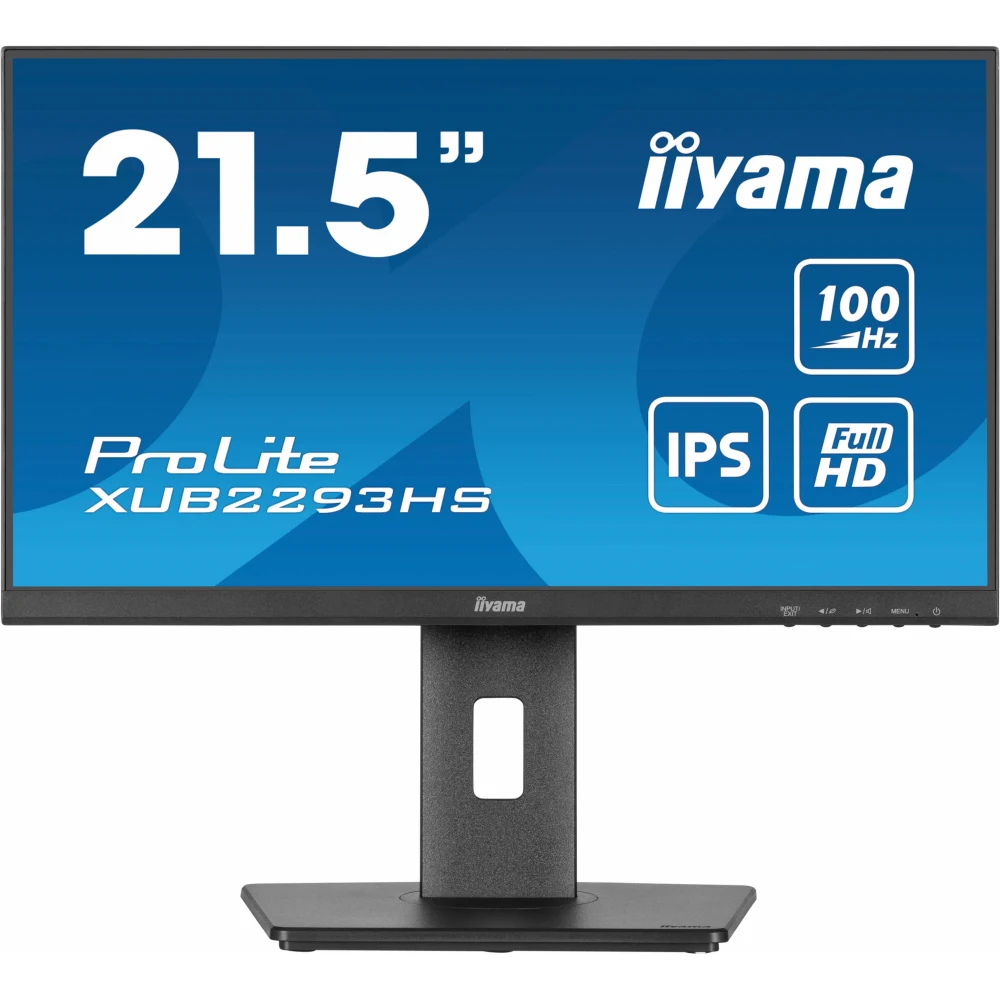 iiyama ProLite XUB2293HS-B6 - LED monitor - 21.5" - 1920 x 1080 Full HD (1080p) @ 100 Hz - IPS - 300 cd/m - 1000:1 - 1 ms - HDMI, DisplayPort - speakers - matte black