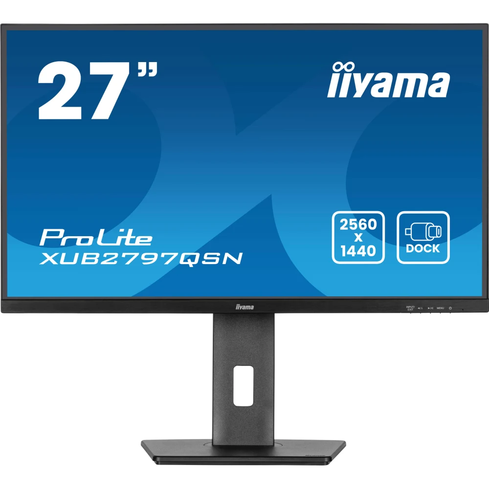 iiyama ProLite XUB2797QSN-B2 - LED monitor - 27" - 2560 x 1440 QHD @ 100 Hz - IPS - 300 cd/m - 1300:1 - 1 ms - HDMI, DisplayPort, USB-C - speakers - black, matte