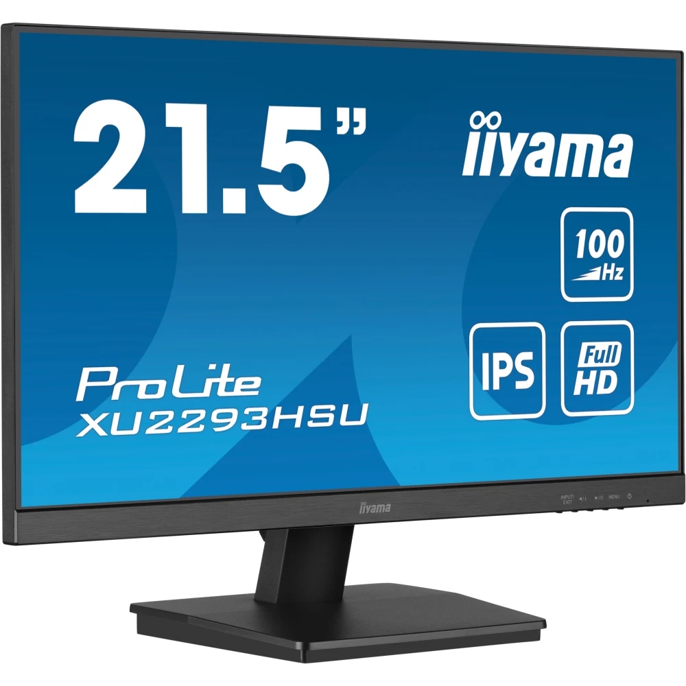 iiyama ProLite XU2293HSU-B7 - LED monitor - 22" (21.5" viewable) - 1920 x 1080 Full HD (1080p) @ 100 Hz - IPS - 300 cd/m - 1000:1 - 1 ms - HDMI, DisplayPort - speakers - black, mat