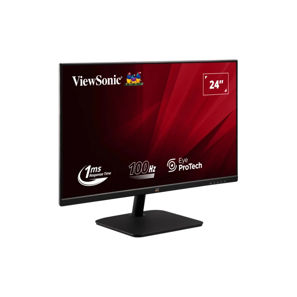 ViewSonic VA2432-MHD-3 - LED monitor - 24" (23.8" viewable) - 1920 x 1080 Full HD (1080p) @ 75 Hz - IPS - 250 cd/m - 1300:1 - 1 ms - HDMI, VGA, DisplayPort - speakers