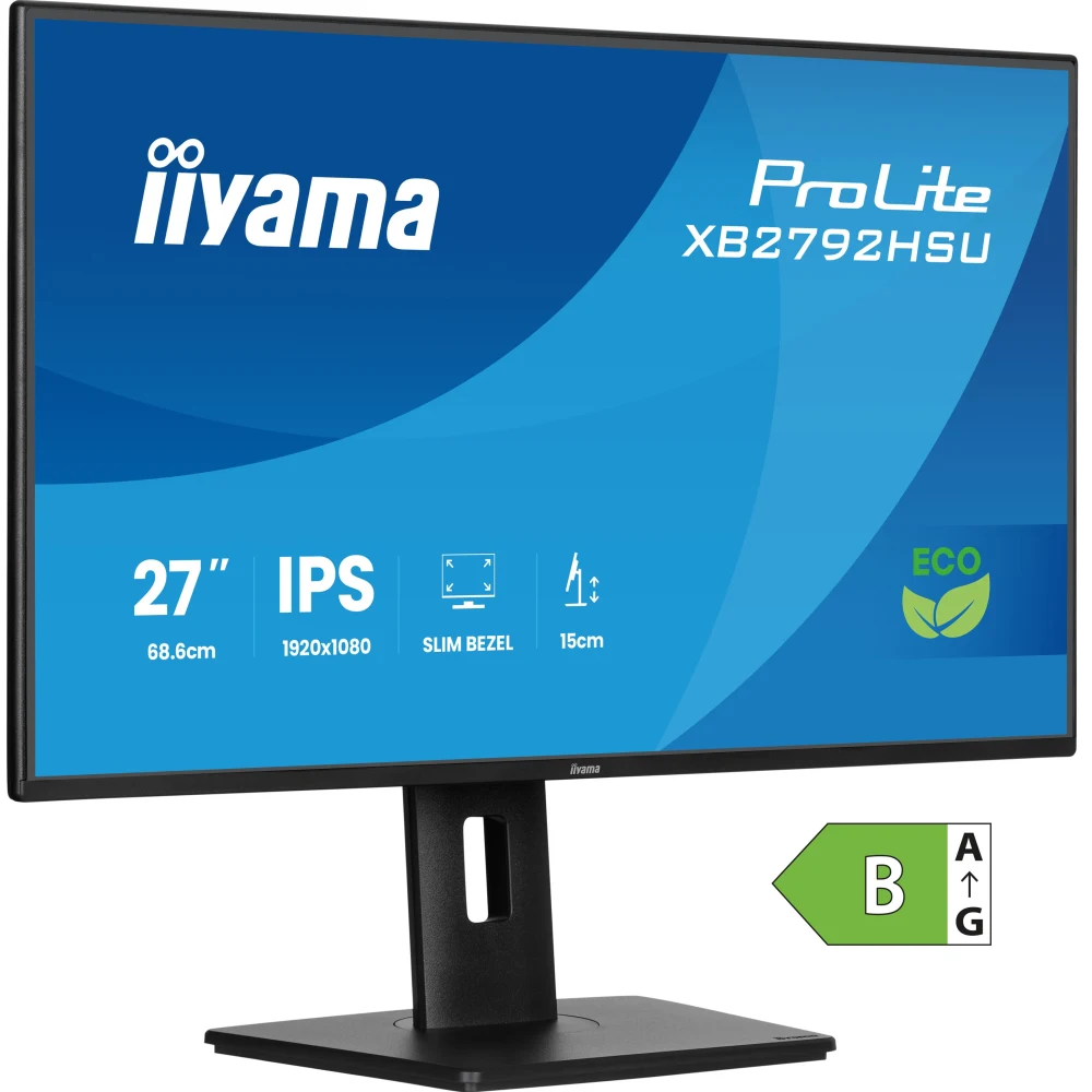 iiyama ProLite XB2792HSU-B1 - LED monitor - 27" - 1920 x 1080 Full HD (1080p) @ 120 Hz - IPS - 300 cd/m - 1500:1 - 3 ms - HDMI, DisplayPort - speakers - black, matte