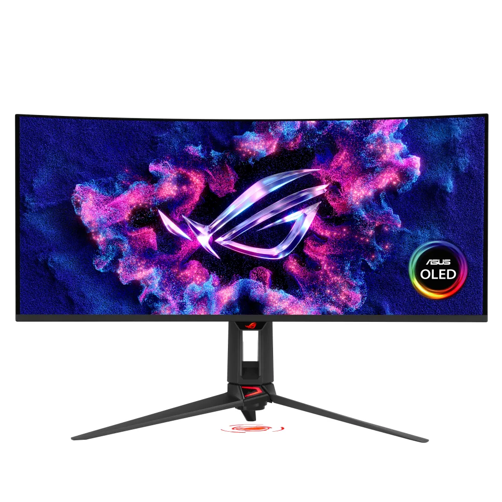 ASUS ROG Swift PG34WCDN - OLED monitor - gaming - curved - USB - 34" (33.94" viewable) - 3440 x 1440 @ 360 Hz - 450 cd/m² - 1500000:1 - DisplayHDR 500 True Black - 0.03 ms - 2xHDMI, DisplayPort, USB-C - dark grey
