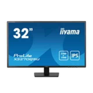 iiyama ProLite X3270QSU-B1 - LED monitor - 32" (31.5" viewable) - 2560 x 1440 WQHD @ 100 Hz - IPS - 250 cd/m² - 1200:1 - 3 ms - 2xHDMI, DisplayPort - speakers - matte black