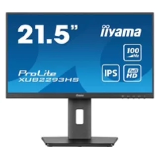 iiyama ProLite XUB2293HS-B6 - LED monitor - 21.5" - 1920 x 1080 Full HD (1080p) @ 100 Hz - IPS - 300 cd/m² - 1000:1 - 1 ms - HDMI, DisplayPort - speakers - matte black