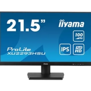 iiyama ProLite XU2293HSU-B7 - LED monitor - 22" (21.5" viewable) - 1920 x 1080 Full HD (1080p) @ 100 Hz - IPS - 300 cd/m² - 1000:1 - 1 ms - HDMI, DisplayPort - speakers - black, matte
