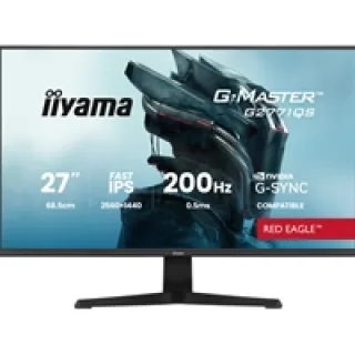 iiyama G-MASTER Red Eagle G2771QS-B1 - LED monitor - gaming - 27" - 2560 x 1440 WQHD @ 200 Hz - Fast IPS - 350 cd/m² - 1200:1 - 0.2 ms - HDMI, DisplayPort - speakers - black, matte