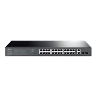 TP-Link TL-SG1428PE - Switch - smart - 24 x 10/100/1000 (PoE+) + 2 x 10/100/1000 - rack-mountable - PoE+ (250 W) - AC 100 - 240 V