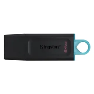 Kingston DataTraveler Exodia - USB flash drive - 64 GB - USB 3.2 Gen 1 - black with teal