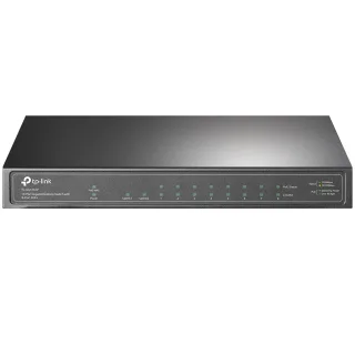TP-Link TL-SG1210P - Switch - unmanaged - 8 x 10/100/1000 (PoE+) + 1 x 10/100/1000 (uplink) + 1 x Gigabit SFP (uplink) - desktop - PoE+ (63 W)