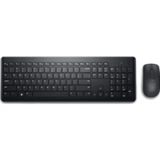 Dell Keyboard and Mouse KM3322W - Keyboard and mouse set - wireless - 2.4 GHz - QWERTY - UK - black - with 3 years NBD Advance Exchange