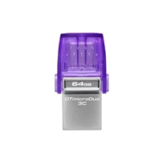 Kingston DataTraveler microDuo 3C - USB flash drive - 64 GB - USB 3.2 Gen 1 / USB-C