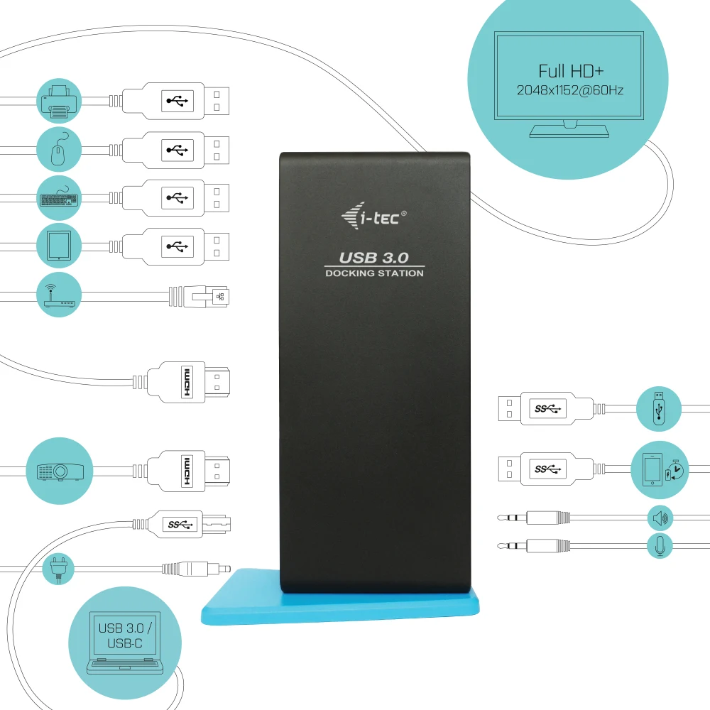 I-TEC USB 3.0/USB-C DUAL HDMI DOCKING STATION