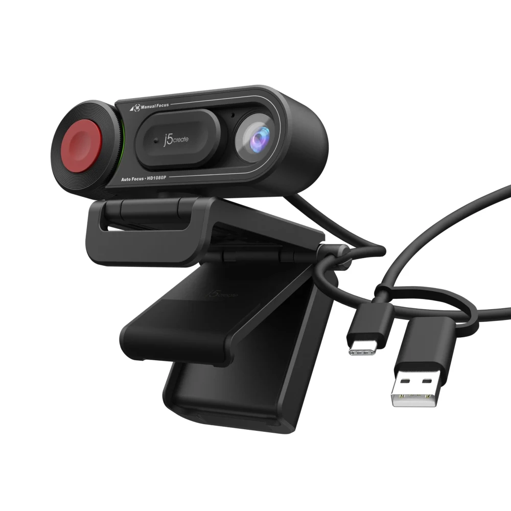 HD WEBCAM WITH AUTO MANUAL FOCUS SWITCH BLACK