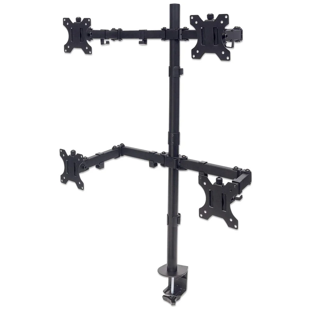 TV/MONITOR DESK MOUNT 4 SCREENS 27IN CLAMP VESA TO 100X100MM