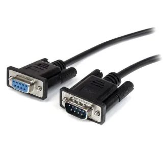 StarTech 2m Black Straight Through DB9 RS232 Serial Cable - DB9 RS232 Serial Extension Cable - Male to Female Cable (MXT1002MBK) - Serial extension cable - DB-9 (M) to DB-9 (F) - 2 m - black - for P/N: 1P3FPC-USB-SERIAL, IC232TTL, ICUSB2324I, ICUSB232D, I