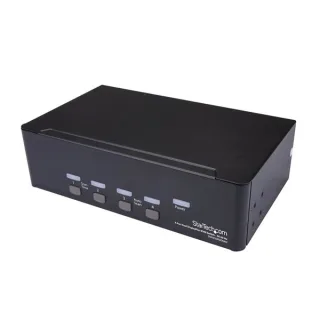 Startech DisplayPort KVM - 4 port - 4K 60Hz - Dual Monitor KVM - DisplayPort Switch - KVM DisplayPort - Desktop KVM Switch (SV431DPDDUA2) - KVM / audio / USB switch - 4 x KVM / audio / USB - 1 local user - desktop, rack-mountable