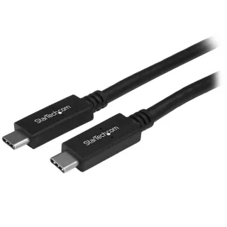 StarTech USB C to UCB C Cable - 0.5m - Short - M/M - USB 3.1 (10Gbps) - USB C Charging Cable - USB Type C Cable - USB-C to USB-C Cable (USB31CC50CM) - USB cable - USB-C (M) straight to USB-C (M) straight - USB 3.1 Gen 2 / Thunderbolt 3 / DisplayPort 1.2 -
