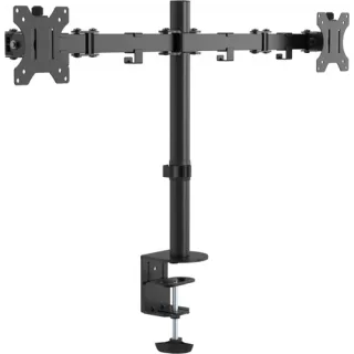 Vision VFM-DPD Monitor Desk Post - Mounting kit - for 2 LCD displays - steel - black - screen size: 13"-27" - desk-mountable