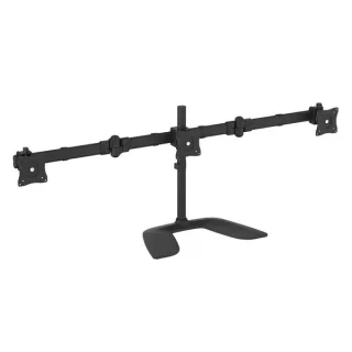 Startech Triple Monitor Stand for VESA Mount Monitors up to 27" - Steel (ARMBARTRIO2) - Stand (end caps, pole, base plate, crossbar, washers, screws, collar, 2 monitor arms, VESA mount bracket, 2 thumbscrews) - adjustable arm - for 3 monitors - plastic, a