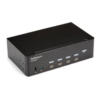 Startech StarTech.com 4-Port Dual Monitor HDMI KVM Switch with Audio & USB 3.0 hub - 4K 30Hz - 4 PC Mac Computer KVM Switch Box for HDMI Display (SV431DHD4KU) - KVM / audio / USB switch - 4 x KVM / audio / USB - rack-mountable